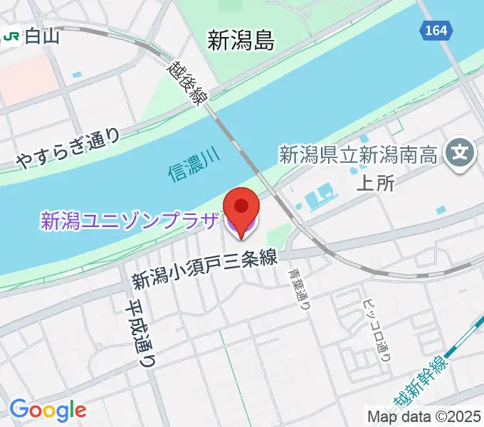 新潟ユニゾンプラザの地図