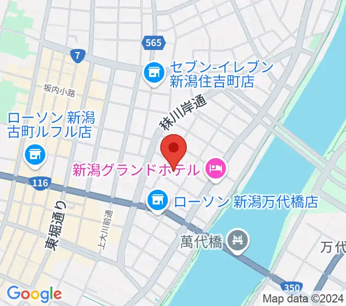 クロスパルにいがたの地図