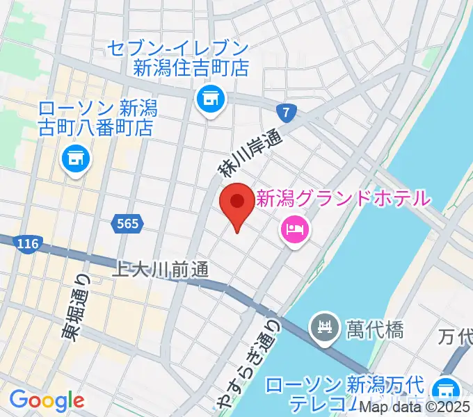 クロスパルにいがたの地図