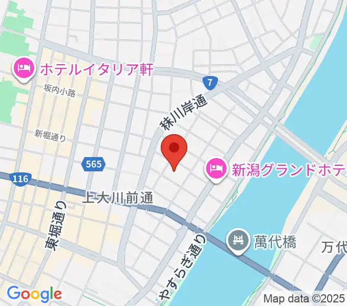 クロスパルにいがたの地図