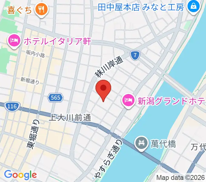 クロスパルにいがたの地図