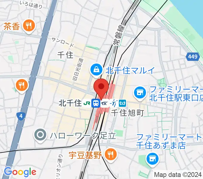 よみうりカルチャー北千住の地図