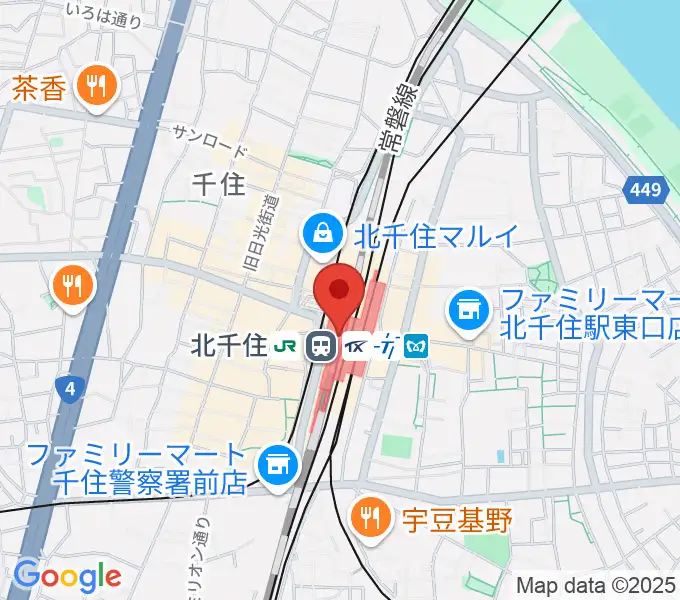 よみうりカルチャー北千住の地図