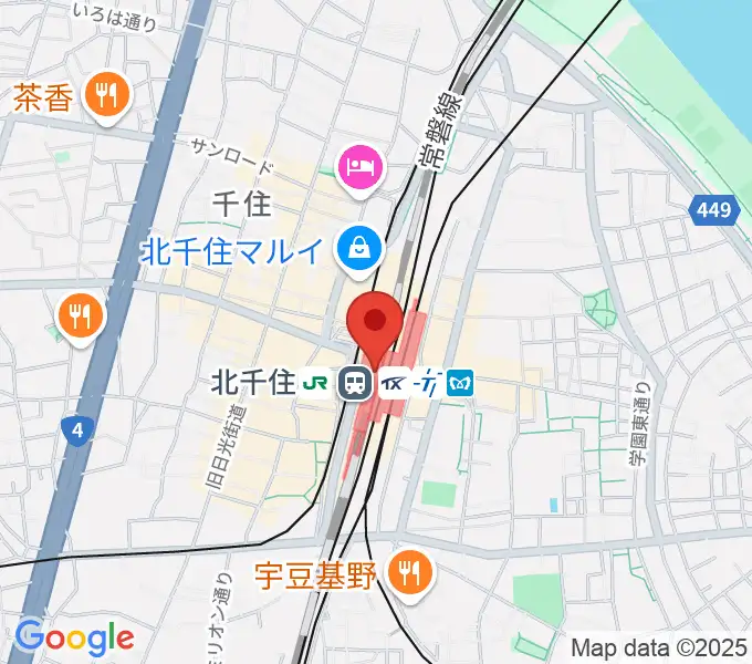 よみうりカルチャー北千住の地図