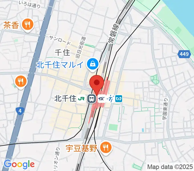 よみうりカルチャー北千住の地図