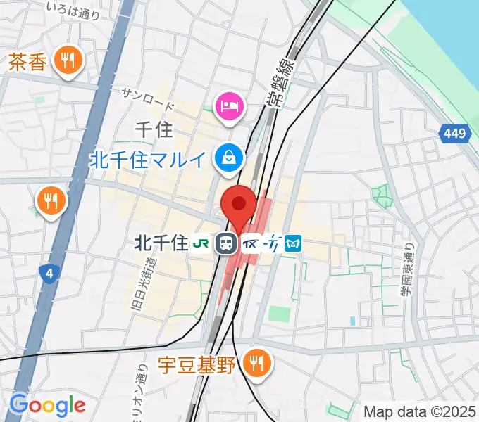 よみうりカルチャー北千住の地図