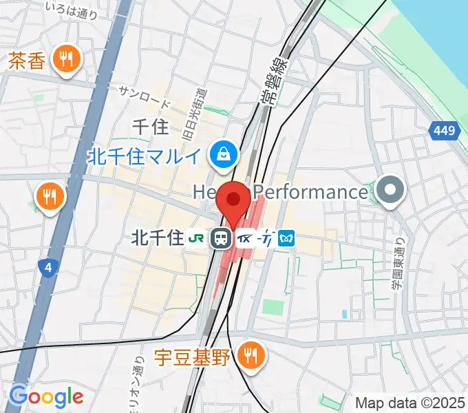 よみうりカルチャー北千住の地図