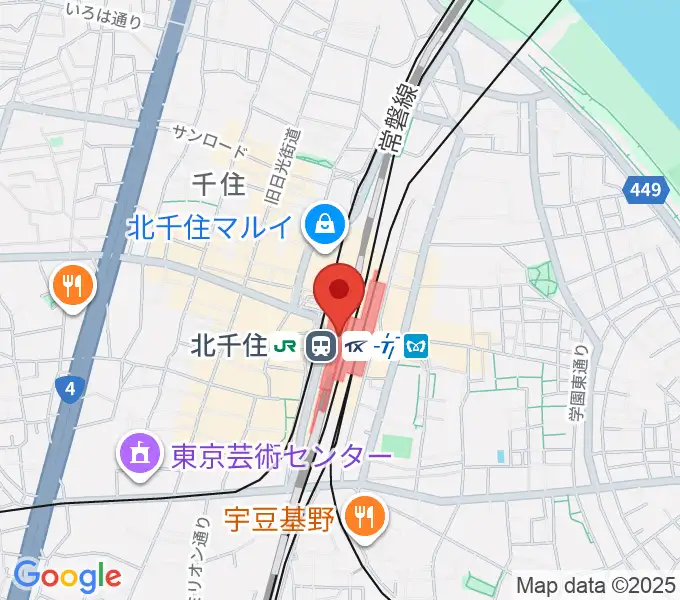 よみうりカルチャー北千住の地図