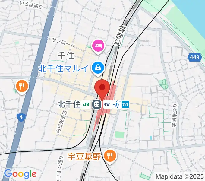 よみうりカルチャー北千住の地図