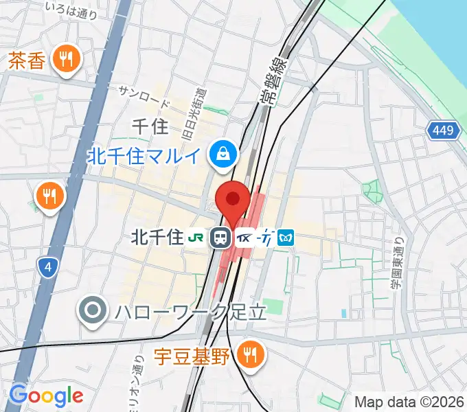 よみうりカルチャー北千住の地図