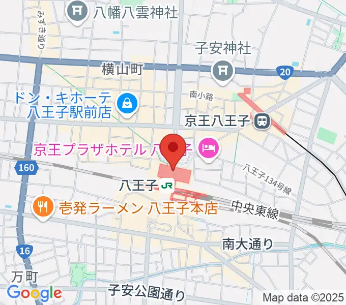 よみうりカルチャー八王子の地図