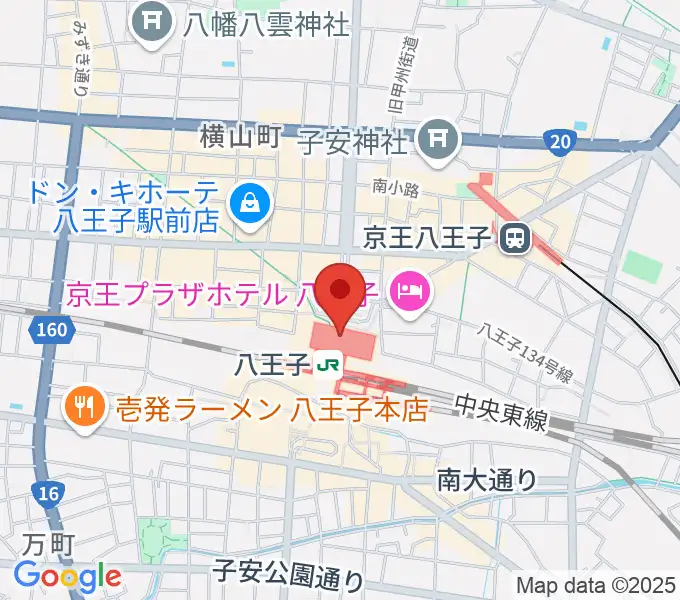 よみうりカルチャー八王子の地図