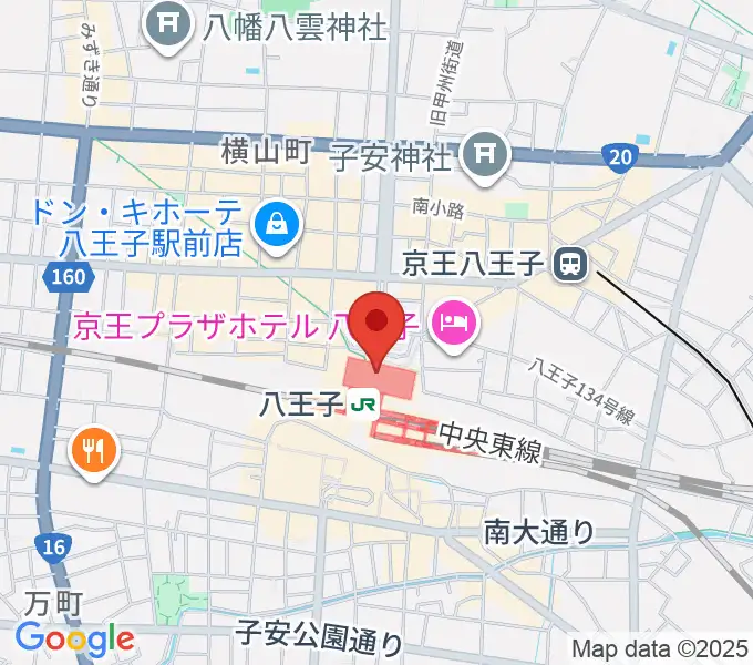 よみうりカルチャー八王子の地図
