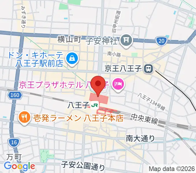 よみうりカルチャー八王子の地図