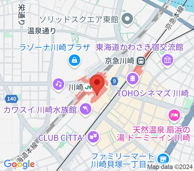 よみうりカルチャー川崎の地図