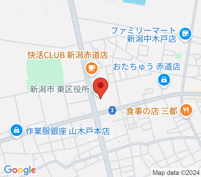 新潟市東区プラザの地図