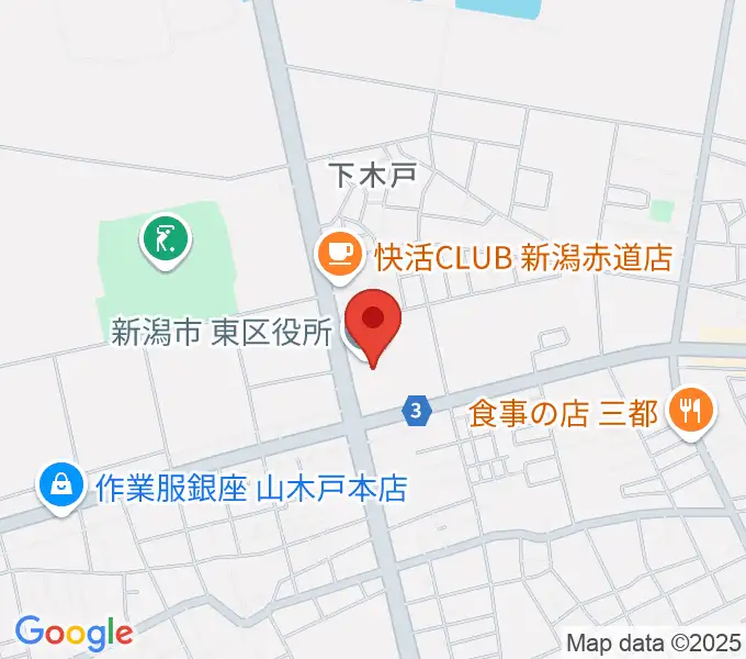 新潟市東区プラザの地図