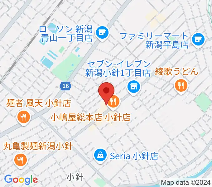 西新潟市民会館の地図