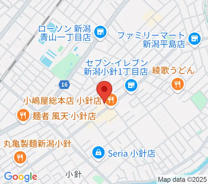西新潟市民会館の地図