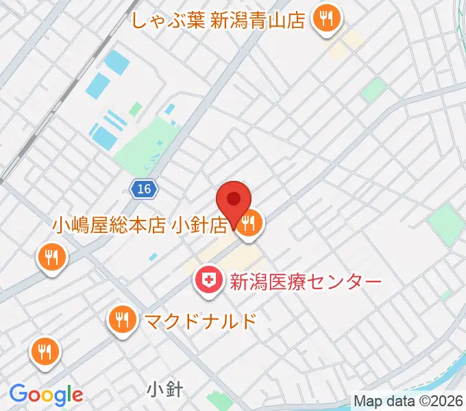 西新潟市民会館の地図