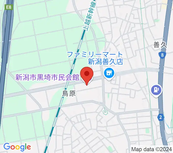 黒埼市民会館の地図