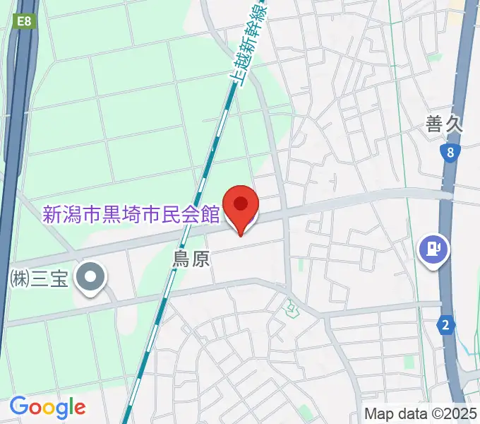 黒埼市民会館の地図