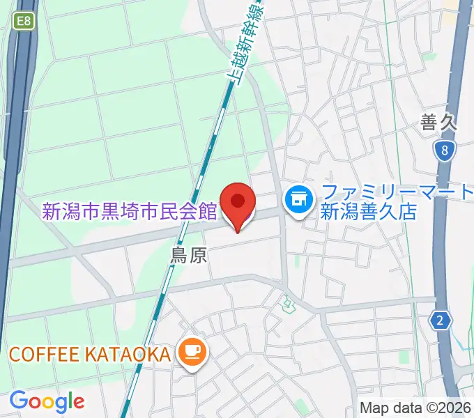 黒埼市民会館の地図