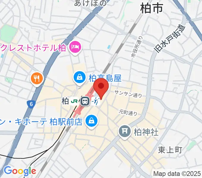よみうりカルチャー柏の地図
