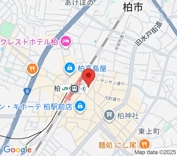 よみうりカルチャー柏の地図