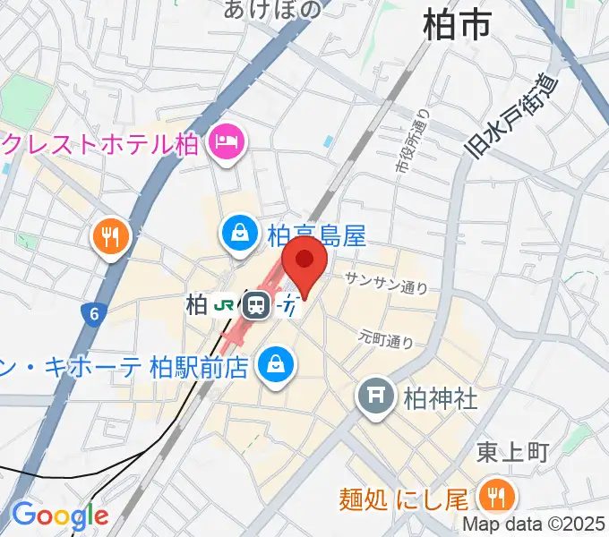 よみうりカルチャー柏の地図