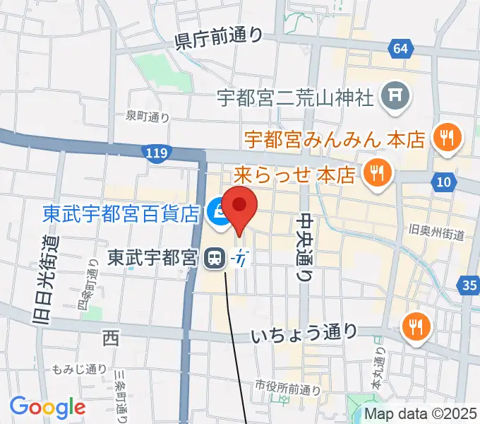 よみうりカルチャー宇都宮の地図