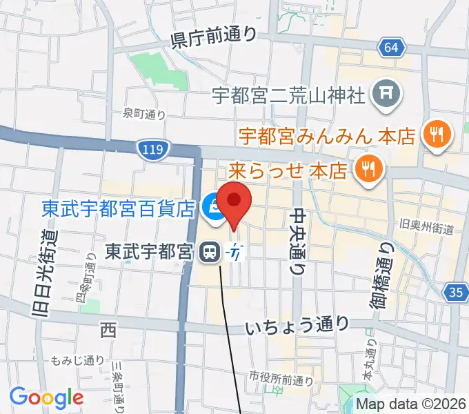 よみうりカルチャー宇都宮の地図