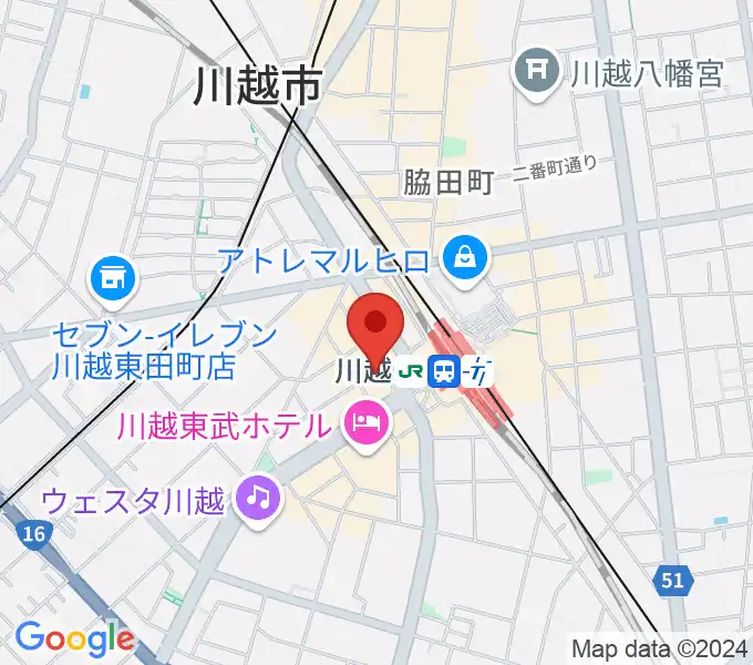 よみうりカルチャー川越の地図