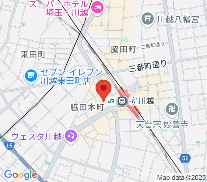 よみうりカルチャー川越の地図