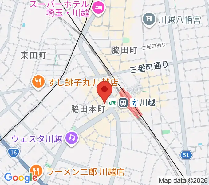 よみうりカルチャー川越の地図