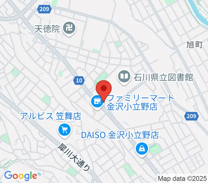 うつのみやカルチャーセンター小立野教室の地図