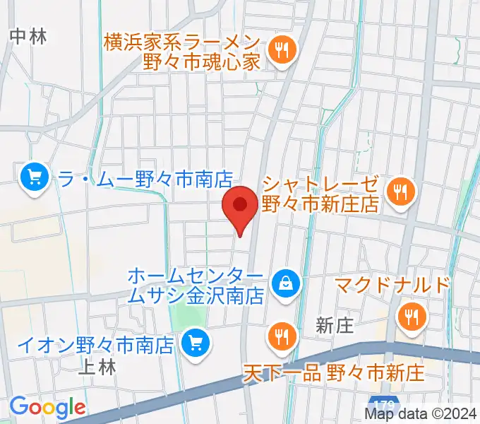 うつのみやカルチャーセンター野々市上林教室の地図