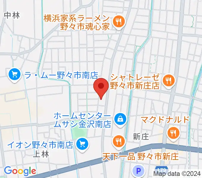 うつのみやカルチャーセンター野々市上林教室の地図