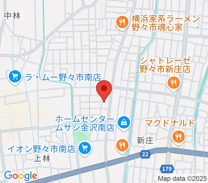 うつのみやカルチャーセンター野々市上林教室の地図