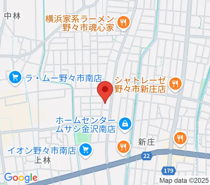 うつのみやカルチャーセンター野々市上林教室の地図