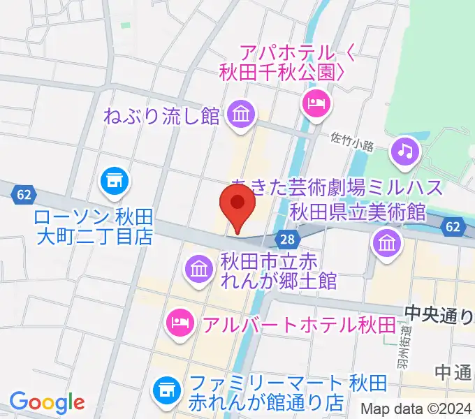 秋田クラブスウィンドルの地図