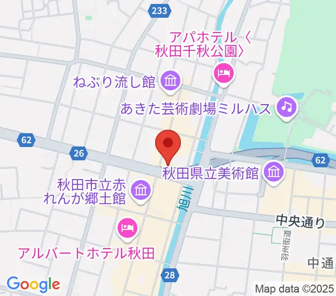 秋田クラブスウィンドルの地図