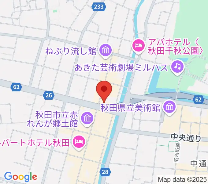秋田クラブスウィンドルの地図