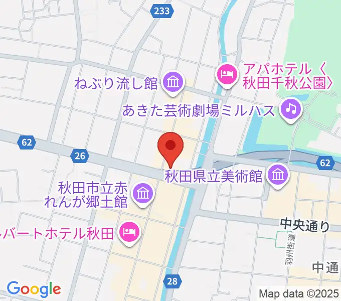 秋田クラブスウィンドルの地図