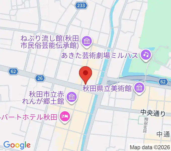 秋田クラブスウィンドルの地図