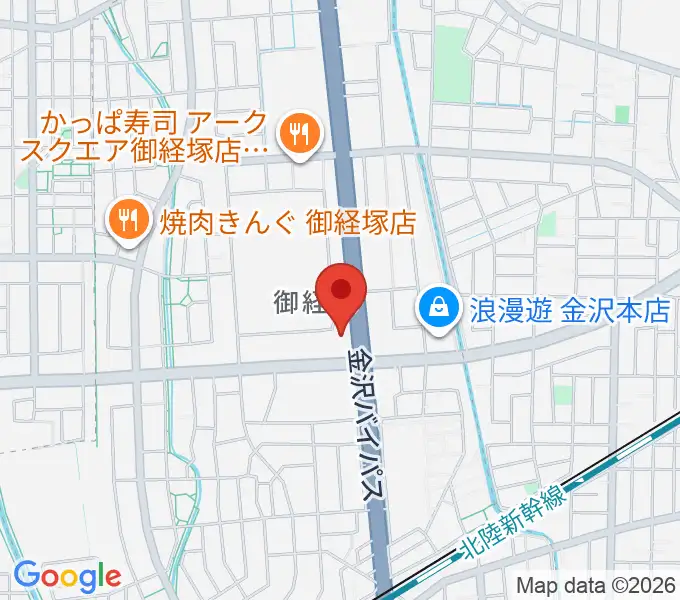 うつのみやミューズインの地図