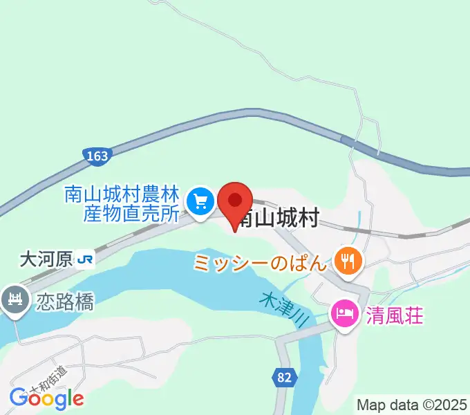南山城村文化会館 やまなみホールの地図