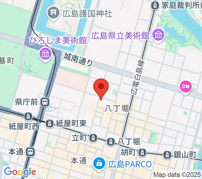 広島YMCA国際文化ホールの地図