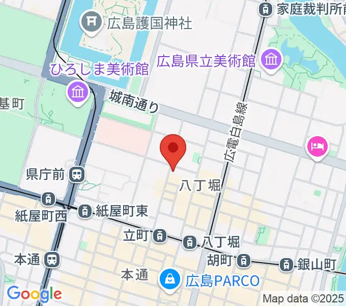 広島YMCA国際文化ホールの地図