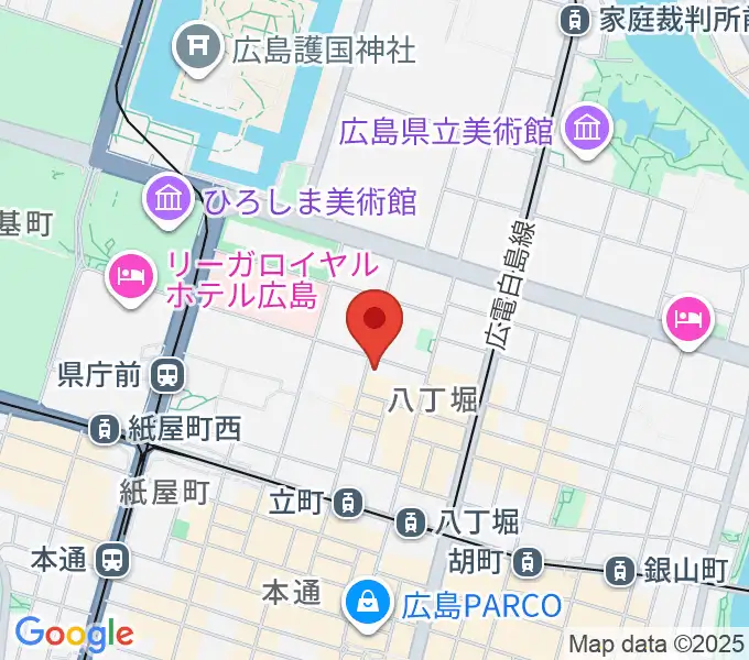 広島YMCA国際文化ホールの地図